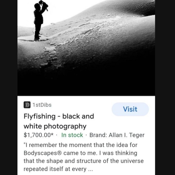 ALLAN I. TEGER BODYSCAPES BELLY BUTTON FISHING PHOTO SIGNED 236/250 original - Picture 5 of 16